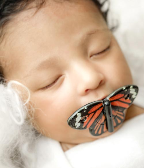 Orange Butterfly Pacifier
