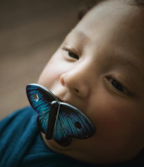 Teal Butterfly Pacifier